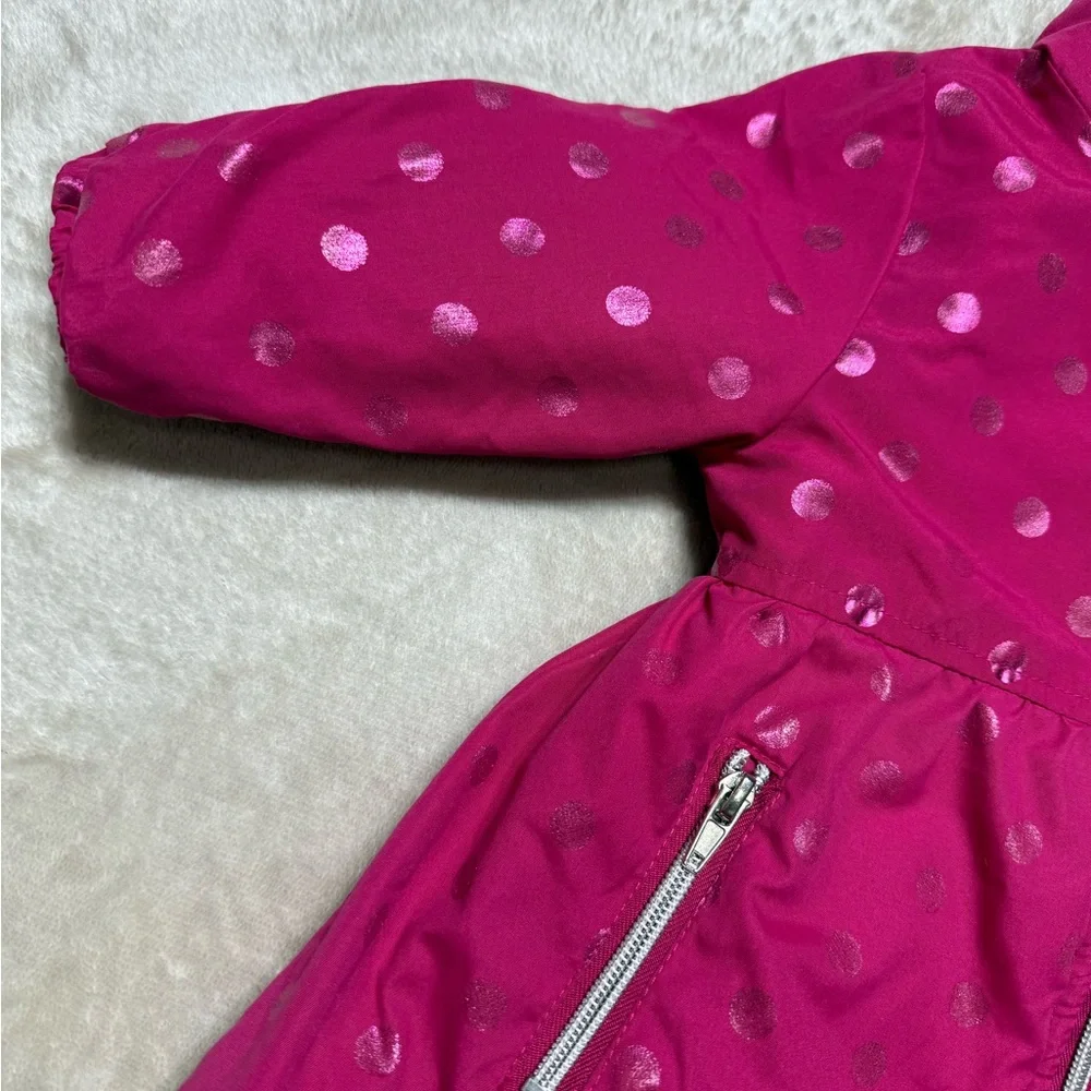 Penelope Mack | Toddler Baby Girl Fuchsia Polka Dot Jacket | 18M
